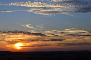 sunset with clouds