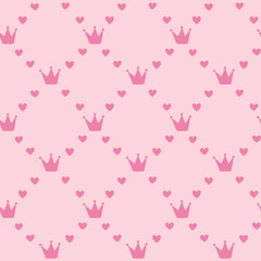 Crown and heart pattern