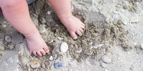 Cute baby at the beach