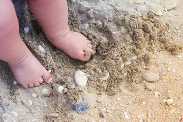 Cute baby at the beach