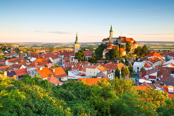 Fototapeta na wymiar Town of Mikulov in Moravia, Czech Republic.