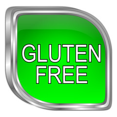 Gluten free Button - 3D illustration