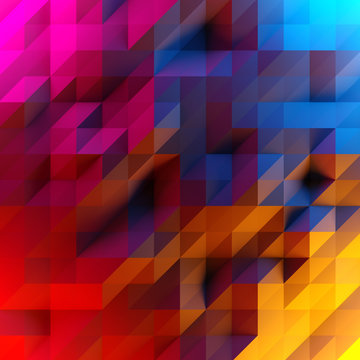 Abstract background of low poly triangles. 3D render image.