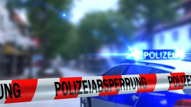 Polizeiabsperrung - Straßensperre - Tatort