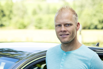 Man with automotive
