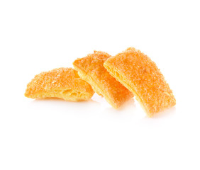 Pineapple pie on white background