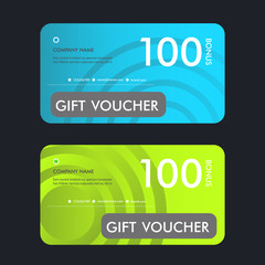 Gift voucher template. Vector design illustration
