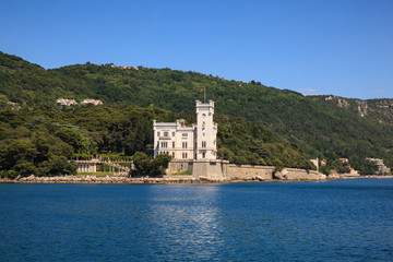 Fototapeta na wymiar Miramare castle, Italy