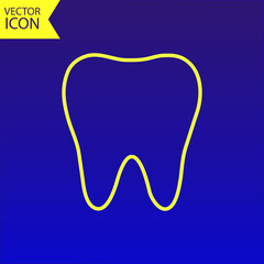 Obraz premium tooth icon, blue icom. eps 10