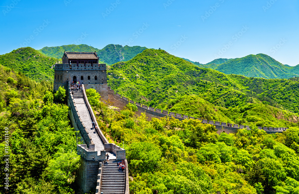 Poster view of the great wall at badaling - china