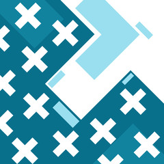 Obraz premium Abstract trendy template with different geometric shapes and textures.