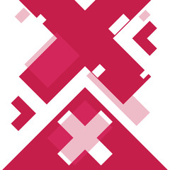 Abstract trendy template with different geometric shapes and textures.