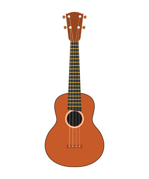 Color vector image of a musical instrument - Hawaiian guitar - o