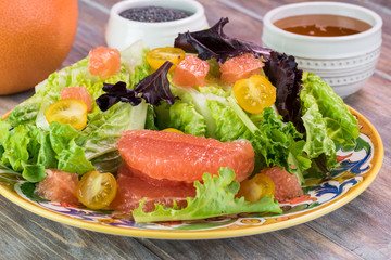Homemade grapefruit salad.