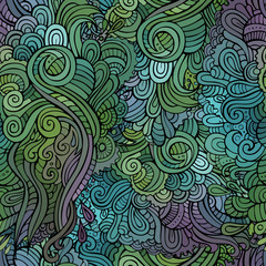 Vector vintage seamless abstract floral pattern