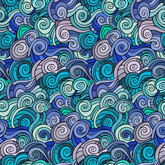Waves and curls pattern.