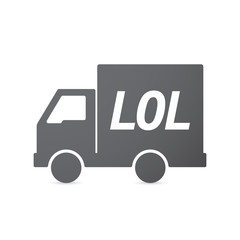 Isolated truck icon with    the text LOL