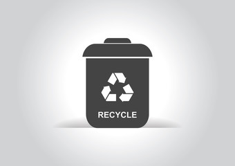 Ecology  bin trash icon.