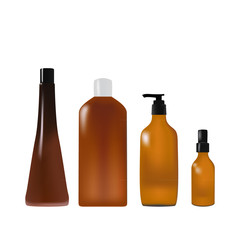 Isolated object. Cosmetics. The vials. Bottles. Realistic object