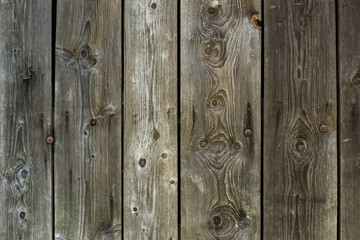 Horizontal photo of vintage wood background. Grunge wooden weathered oak or pine textured planks of aged brown color.