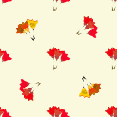 Seamless flower pattern. Vector illustration