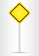 Blank Yellow Sign