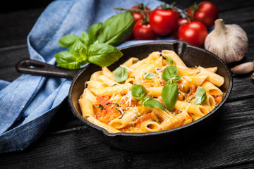 Traditional penne pasta