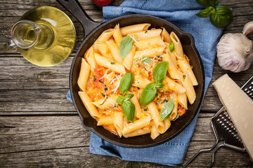 Traditional penne pasta