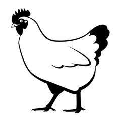 graphic chicken, vector