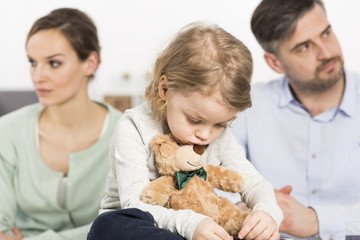 Trouble of parents affect on mood of child