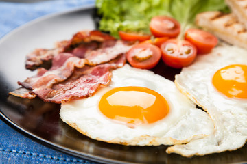 Traditional breakfast on a plate