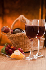 Cheese and wine