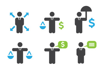 Business Policies Icons set vector illustration