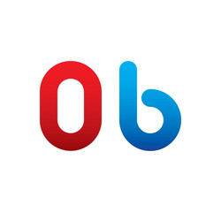 0b logo initial blue and red 