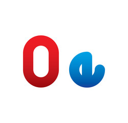 0e logo initial blue and red 