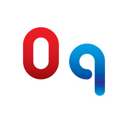 0q logo initial blue and red 