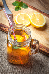 Fresh homemade ice tea.