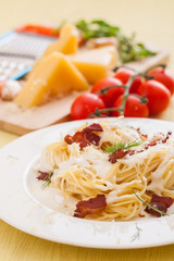 Pasta with ingredients