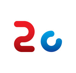 2c logo initial blue and red 