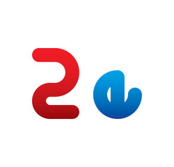 2e logo initial blue and red 