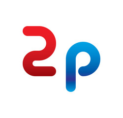 2p logo initial blue and red 