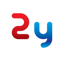 2y logo initial blue and red 