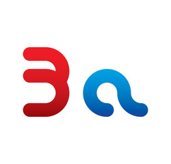 3a logo initial blue and red 