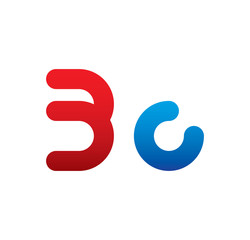 3c logo initial blue and red 
