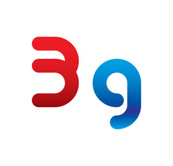 3g logo initial blue and red 
