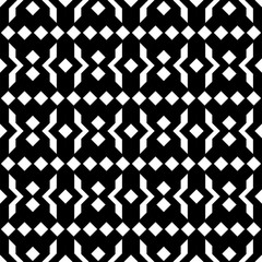 Abstract geometric black and white hipster fashion pillow squares pattern