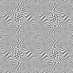 Vector hipster abstract geometry trippy pattern with 3d illusion, black and white seamless geometric background, subtle pillow and bad sheet print, creative art deco , modern fashion design