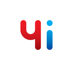 4i logo initial blue and red 