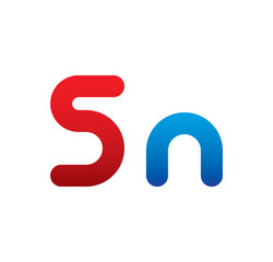5n logo initial blue and red 