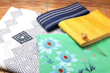 浴衣と帯　男性用と女性用